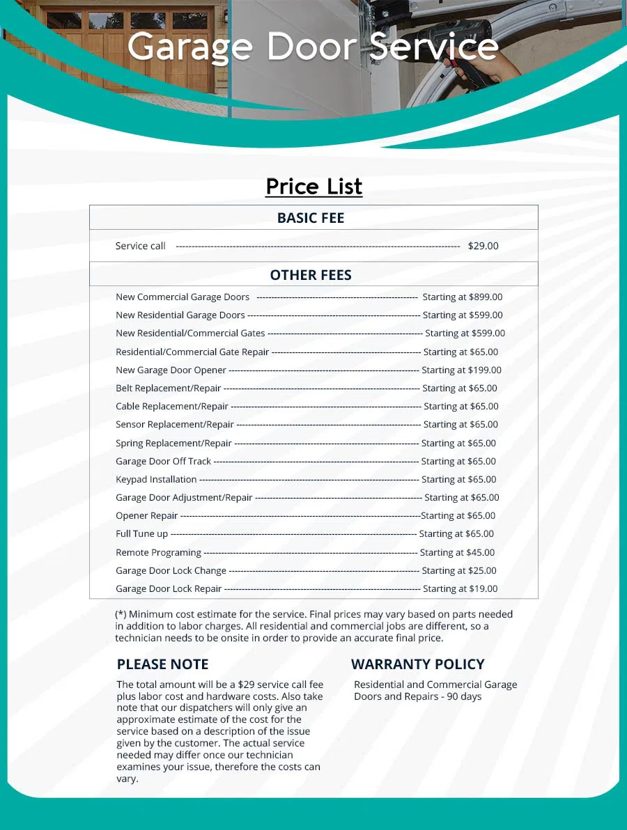 Garage Door Mobile Service Repair Escondido, CA 442-246-0020